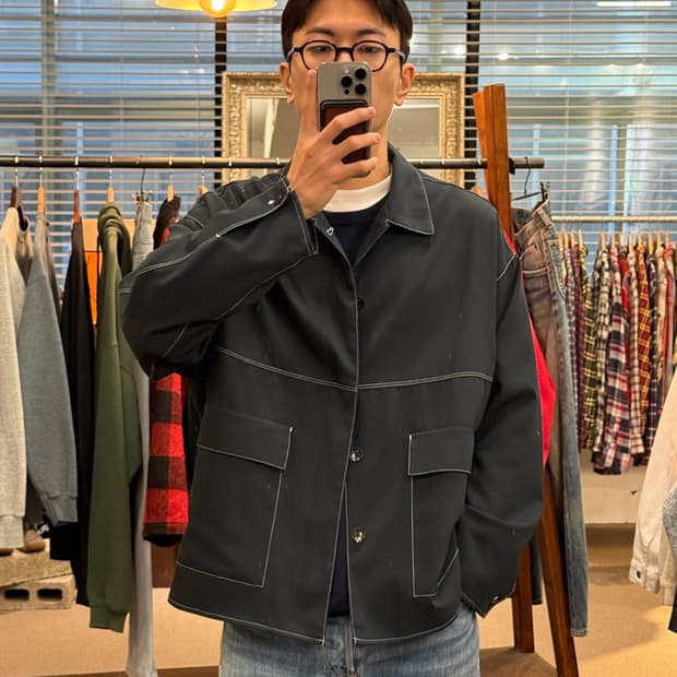L) HARE Contrast Stitch Work Jacket