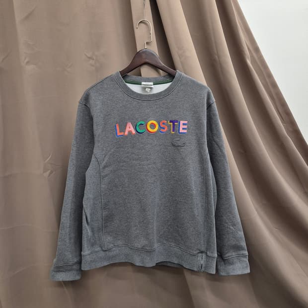 라코스테 유니섹스 루즈핏 자수 맨투맨 XL
