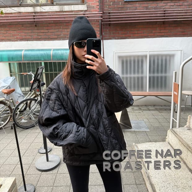 NAVY COUNTY 유타 퀼팅 점퍼 