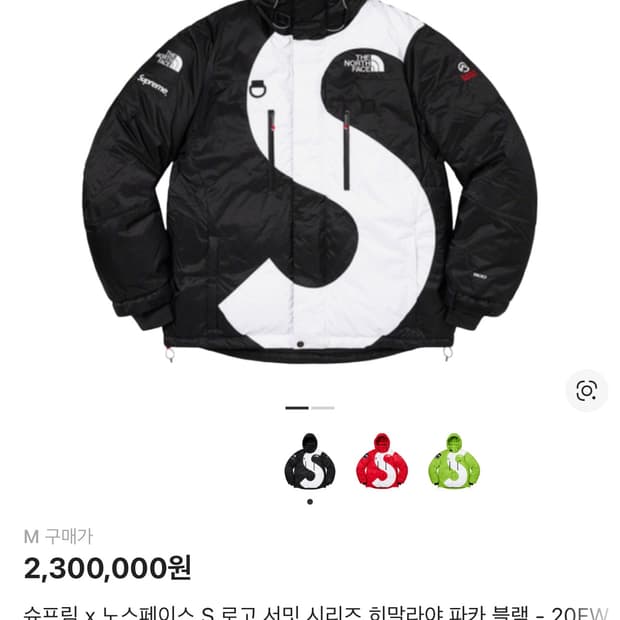 ✨새상품✨ [M] 슈프림 x 노스페이스 S 로고 서밋 시리즈 히말라야