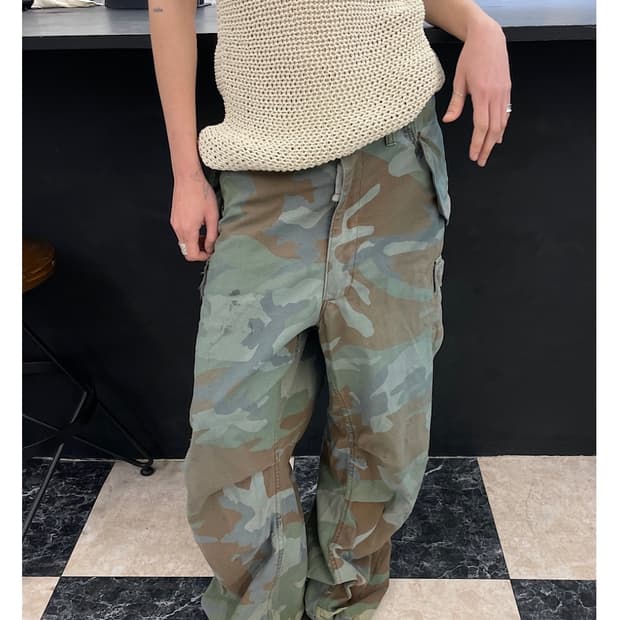 빈티지 카모 카고 팬츠