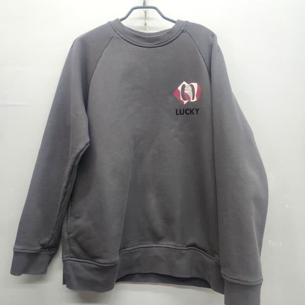 럭키슈에뜨 부엉이 자수 캥거루 주머니 맨투맨36(L~XL)