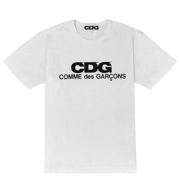 새상품, S) CDG 로고 티셔츠 화이트
