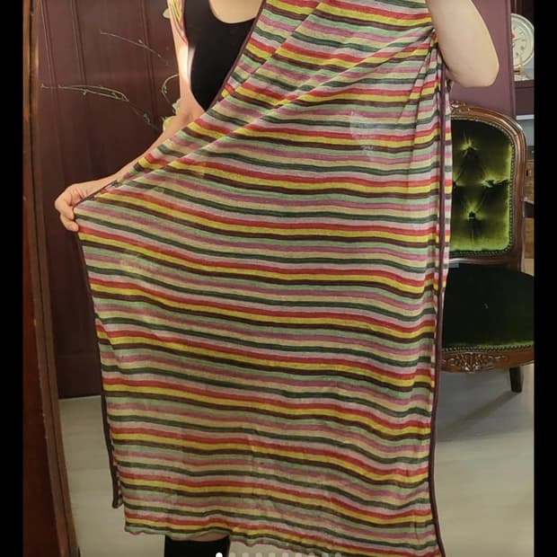 린넨 100% 천연섬유 프랑스 쿠가이 가디건 숄 스카프