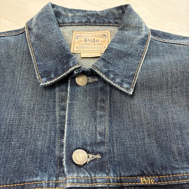 폴로랄프로렌 페이티드 데님 트러커 자켓