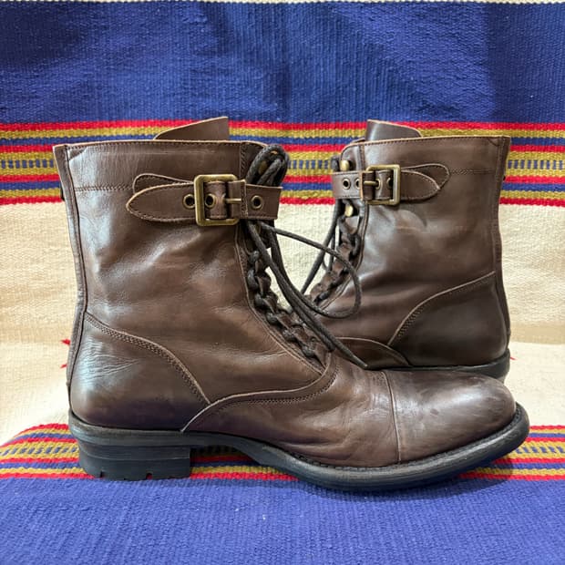 알프레도 배니스터 밀리터리 레이스업 부츠