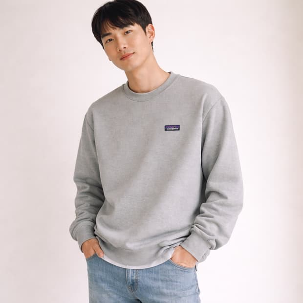 파타고니아 P-6 로고 멜란지 그레이 맨투맨