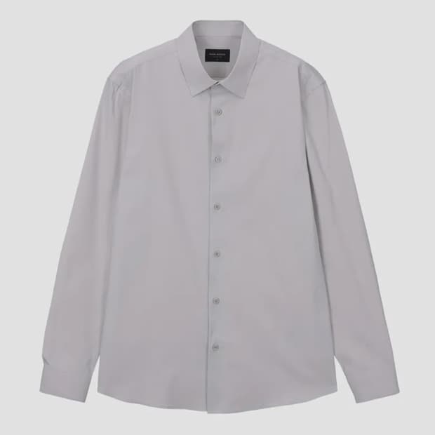 마인드 브릿지 스판 드레스 셔츠 베이지