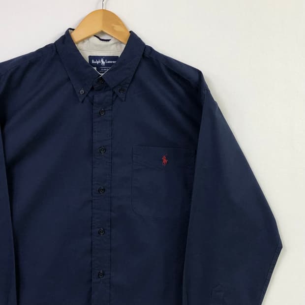 105 폴로 네이비 솔리드 셔츠