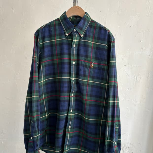 Polo 폴로 랄프로렌 신형 블루 타탄체크 클래식 핏