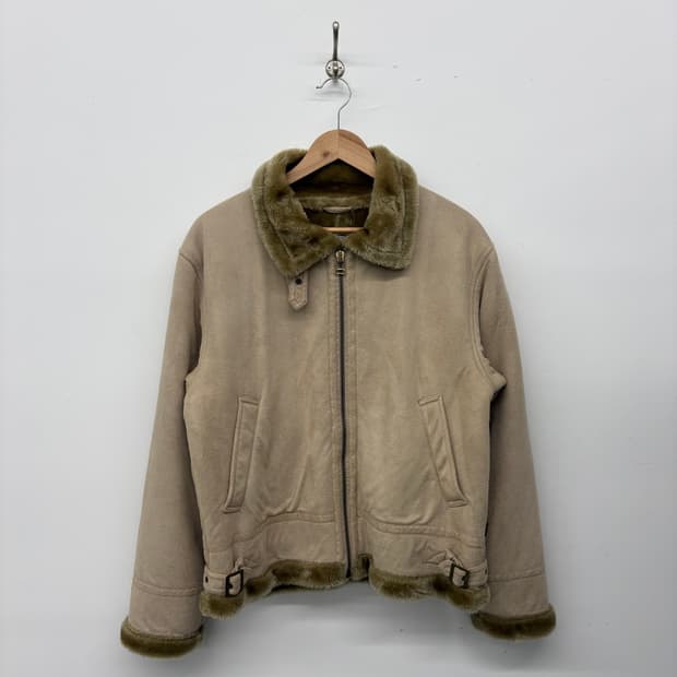 VAN 스웨이드 무스탕 퍼 자켓 남/M