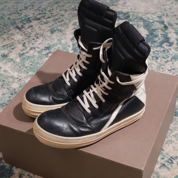 Rick Owens 릭오웬스 지오바스켓 모노크롬 블랙 밀크 40 1/2