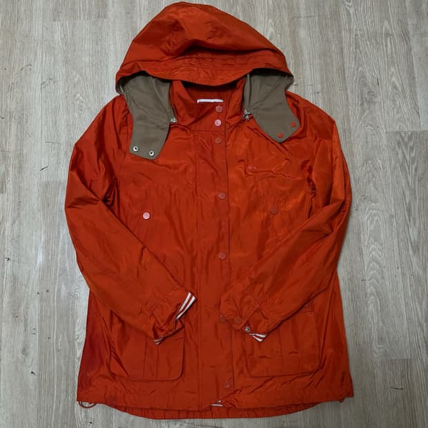 라코스테 로고 와펜 후드 바람막이 자켓 38 