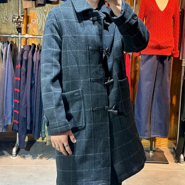 L Lee 리 1889 오리지널 체크패턴 더플코트