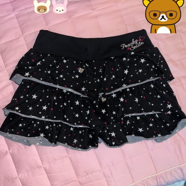 별무늬 프릴 캉캉 스커트 y2k00갸루일본빈티지시즈니룩