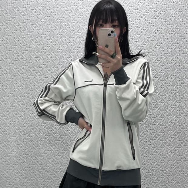 아디다스 X 베스파 레트로 Y2K 00's 져지 집업 100 C13111