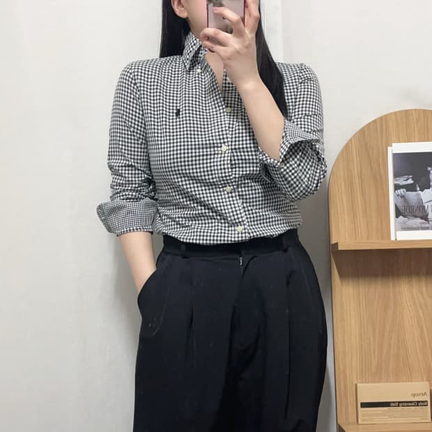 [정품] 폴로 블랙 / 블랙포니 체크 셔츠 [ 4 ]