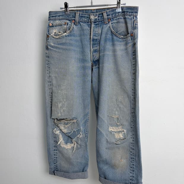 90s 리바이스 506 made in USA 7부 데님팬츠