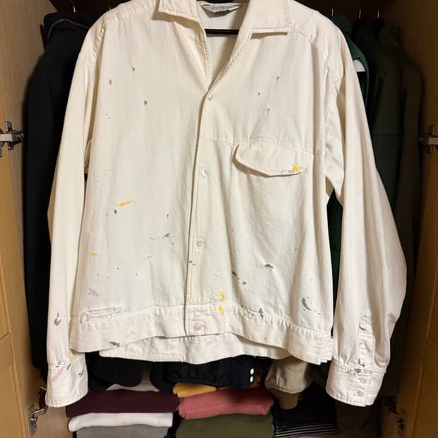 [1] 안셀름 데님 자켓 화이트 에크루 익스클루시브