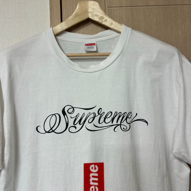 [L]슈프림x미스터카툰 티셔츠 화이트