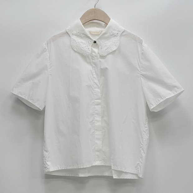 GEMELLI 23SS 제멜리 자수 블라우스 셔츠 / 여 85 화이트