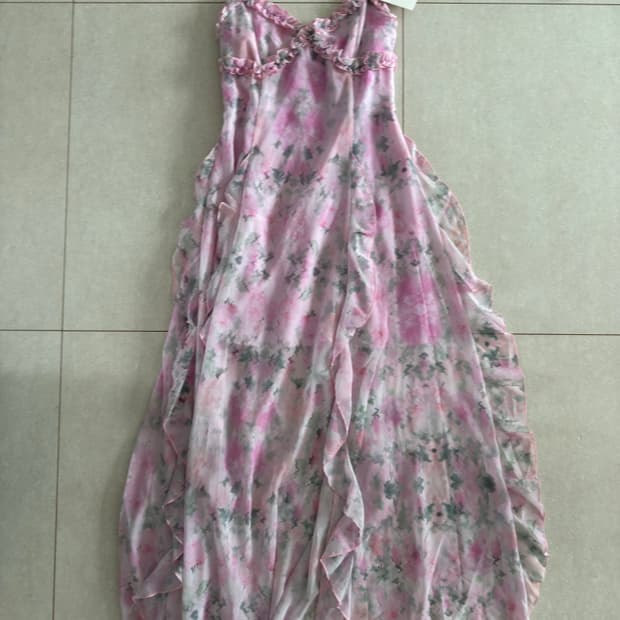 Dundrop floral chiffon ruffled dress