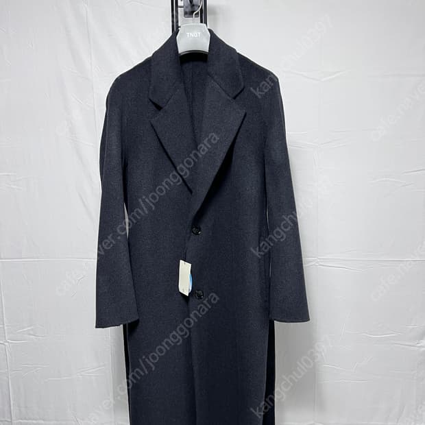tngt 타임20주년st 롱 로브 핸드메이드 코트 다크그레이 95 사이즈