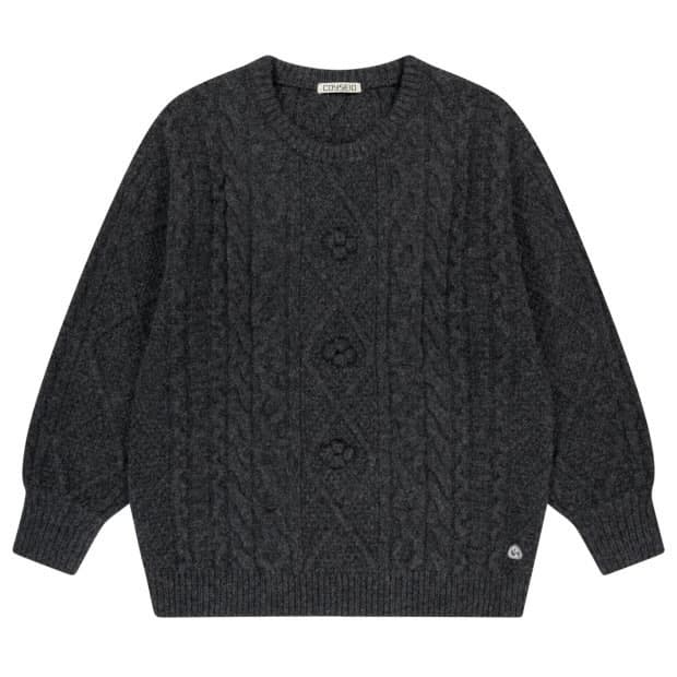 Coyseio 코이세이오 폼폼 니트 차콜