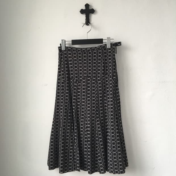 Pattern flare skirt