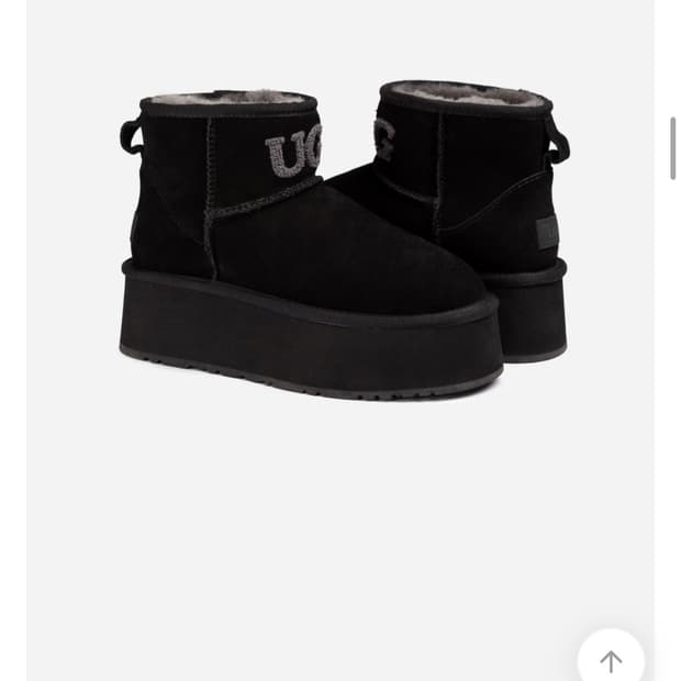 UGG 어그 호주 오즈웨어 클래식 니트 로고 미니 플랫폼 부츠