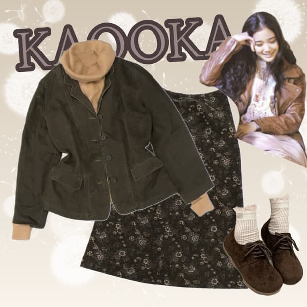 🍄‍🟫하구미의 가을 그런지 코디세트 🍄‍🟫 자켓 니트 오리엔탈