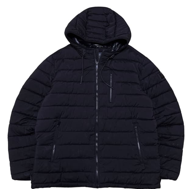 무스너클 로고 블랙 경량패딩