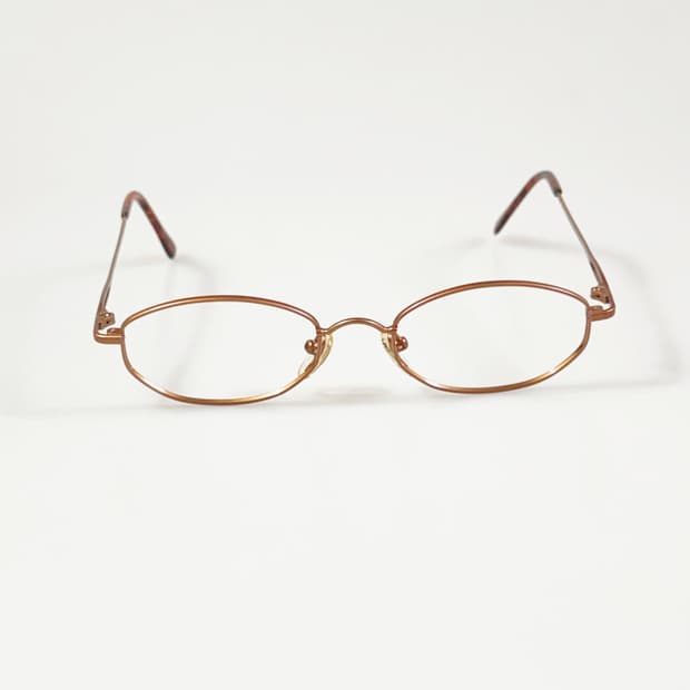 90s OTIC 브론즈 브라운 슬림 오벌 메탈 빈티지 안경