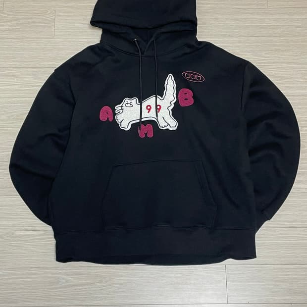 앰블러(Ambler) 그래픽 후드티 / 블랙 (M)