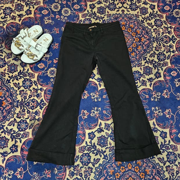 넘버투애니원(No.21) 블랙진 세미 와이드 롤업 