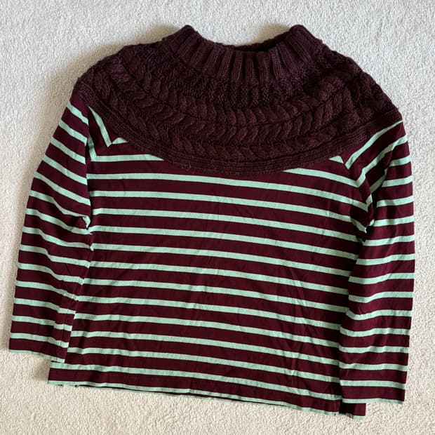 일본빈티지 titicaca 민트초코 니트포인트 탑