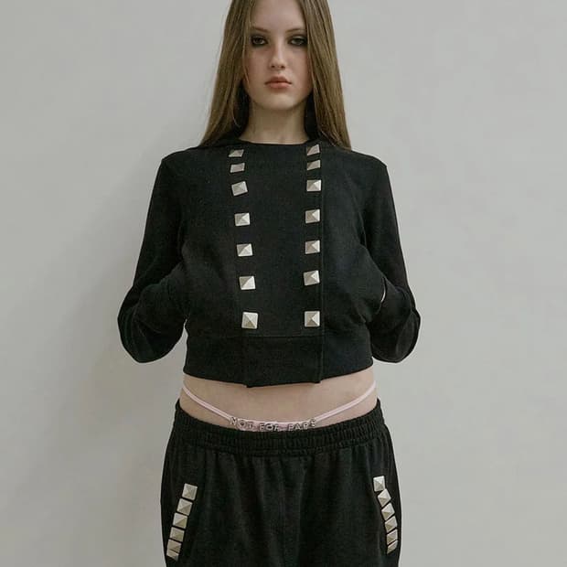 스컬프터 Napoleon Stud Hoodie Black