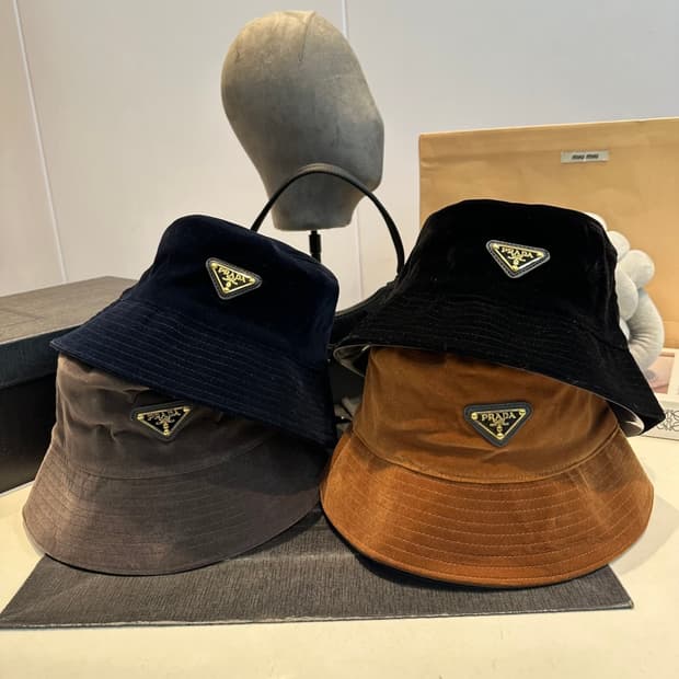 프라다 짜임 햇 4색 벙거지 모자