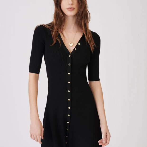 Maje 마쥬 버튼다운 니트원피스