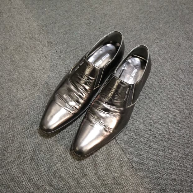 Miu Miu silver derby