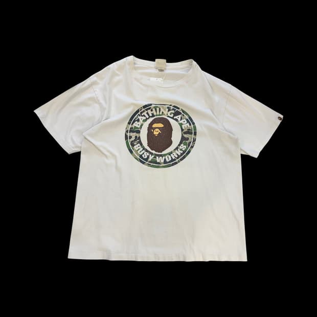 베이프 버시 웍스 서클 로고 반팔 티셔츠