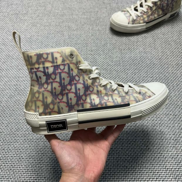 (한정판) 디올 오블리크 스니커즈 멀티 하이탑