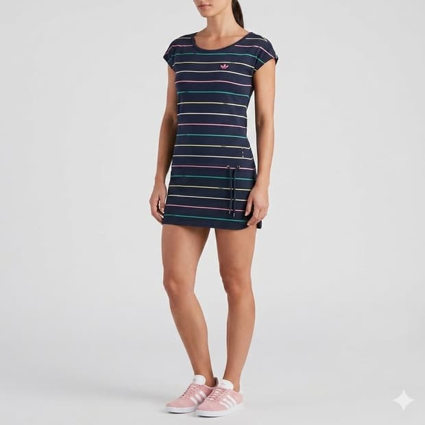 [85]아디다스 스트라이프 티 드레스
