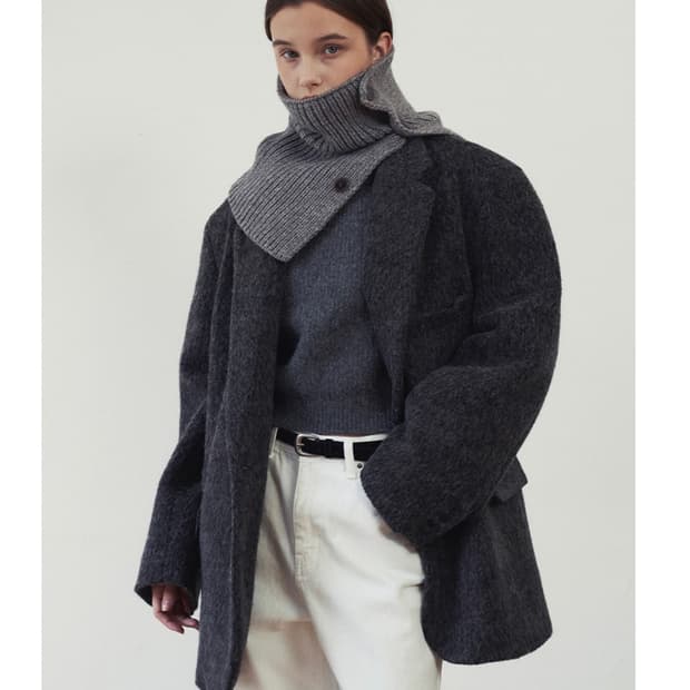 로에일 포멀 박시 울자켓