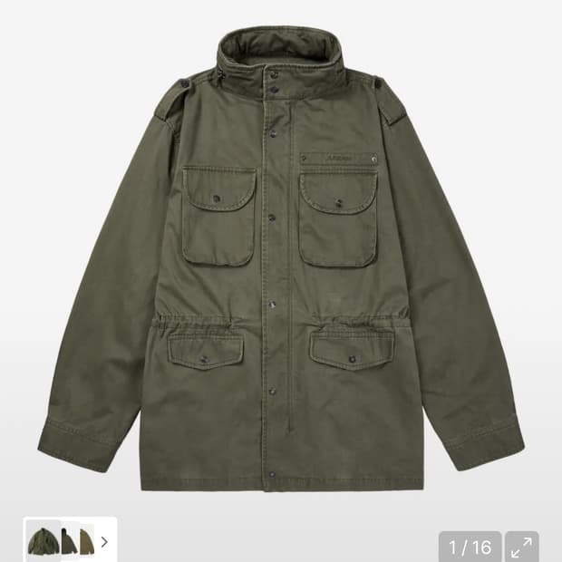 구해요)아캄 야상 washed field jacket 2사이즈