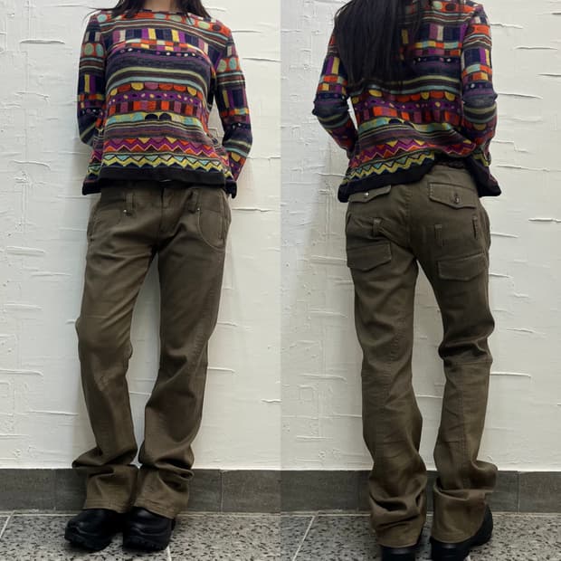 hippie ruffle hem knit