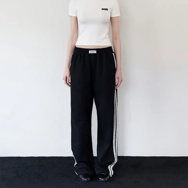 락케이크 lace line 2way jogger pants