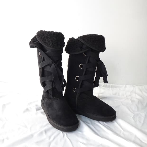 Ribborn winter long boots / black