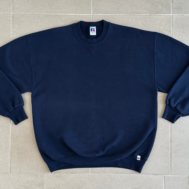90s 빈티지 러셀 스웻셔츠 네이비 XL USA
