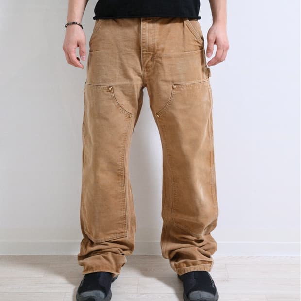 칼하트 Made in USA 브라운 더블니 워크팬츠 [SE-282]